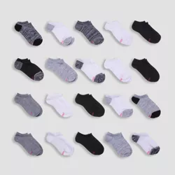 Hanes Girls' 20pk No Show Socks - Colors May Vary