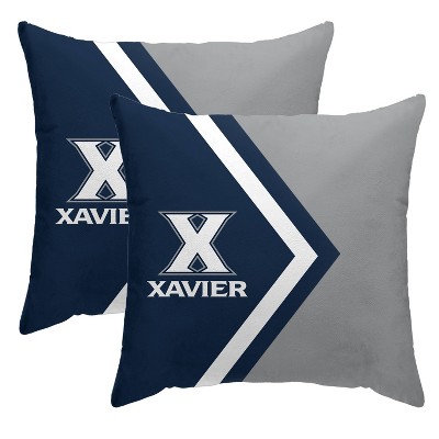 NCAA Xavier Musketeers Side Arrow Poly Span Throw Pillow - 2pk