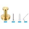 Unique Bargains Stainless Steel Round Wall Mounted with Tools Towel Hanger Holder - 3 of 3