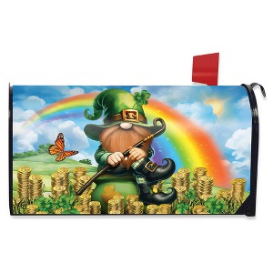 Briarwood Lane St. Patricku2019s Day Mailbox Cover  - Standard Size - Lucky Irish Gnome For St. Patricku2019s Day Mailbox Cover - 1 of 2