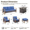 Buenhomino 8 Piece Patio Furniture Set with 41" Fire Pit Table Wicker Rattan Patio Sectional Sofa Set Outdoor Seating Furniture with Thickened Cushion - 3 of 4