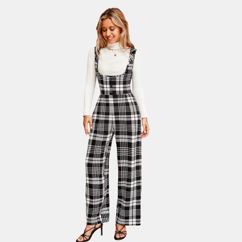 Target plaid shop jumpsuit