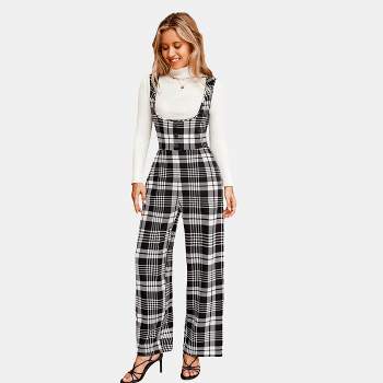 Women's Plaid Overall Jumpsuit - Cupshe