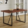 GDFStudio Page Rectangular 6 Seater 55" Dining Table with Metal Legs - 3 of 4
