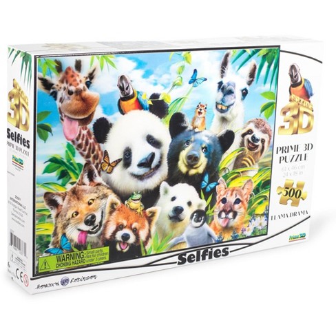 The Zoofy Group Llc Llama Drama Selfie Super 3d 500 Piece Jigsaw Puzzle For Adults And Kids Target