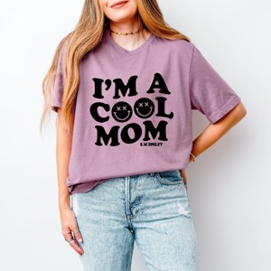 Simply Sage Market S.W.Smiley I'm A Cool Mom Smiley Face Short Sleeve Tee - 1 of 4