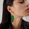 Halloween Coffin Earrings with Bat & Spider Web, Acrylic Asymmetric Dangle Drop, Punk Horror Jewelry Gift for Women & BFF. - 3 of 4