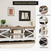 Mid-Century Modern Lowboard for TVs up to 75 Inches, TV Stand with 2 Cabinets & 2 Open Shelves, Sideboard Kitchen Cabinet - 2 of 4