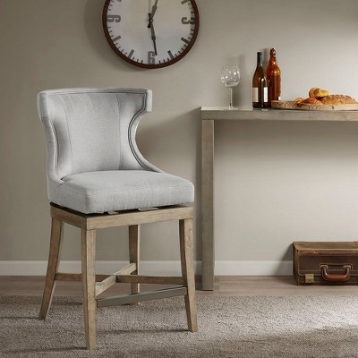 NicBex Dining Chairs Stool Upholstered Chair with Wood Legs Counter Stool with High Wingback Button Tufted for Kitchen