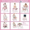 Kinder King 15 in 1 Baby High Chair, Coverts to Rotatable Activity Play Center/Infant Dining Booster Seat, Detachable Toys, Removable Tray - 2 of 4