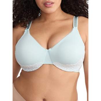Curvy Couture Women's Sheer Mesh Full Coverage Unlined Underwire Bra Olive  Waves 38dd : Target