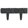 MOEPISY Plastic Garden Lawn Fence Stone Look 41 pcs 32.8inch - 3 of 4