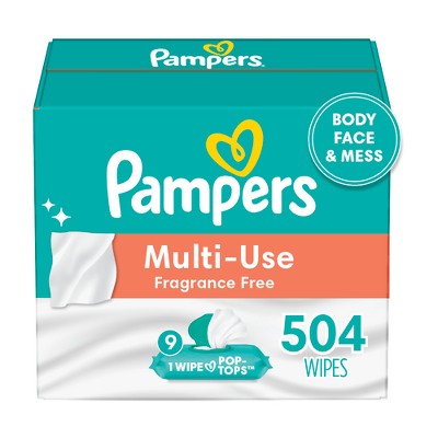 Image of Pampers Multi-Use Fragrance Free Baby Wipes - 504ct
