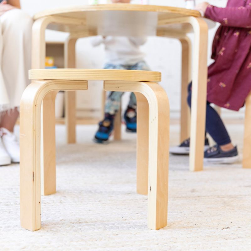 ECR4Kids Bentwood Table and Stool Set for Kids, 5-Piece Set, 6 of 11