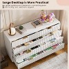 54" Wide Modern Chest of Drawers, 8 Drawer Dresser for Bedroom, Wooden Dresser Organizer, Large Double Dressers TV Stand, for Living Room, Hallway - 4 of 4