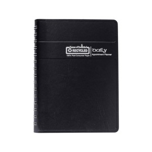 2025 House of Doolittle 5" x 8" Daily Appointment Book Faux Leather Cover Black (28802-25) - 1 of 4