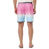 TATT 21 Men's Summer Elastic Waistband Contrast Color Printed Beach Boardshorts - image 3 of 4