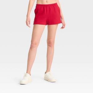 Women's High-Rise Fleece Shorts - Wild Fable™ - 1 of 3