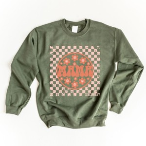 Simply Sage Market S.W.Smiley Checkered Mama Flowers Sweatshirt - 1 of 4