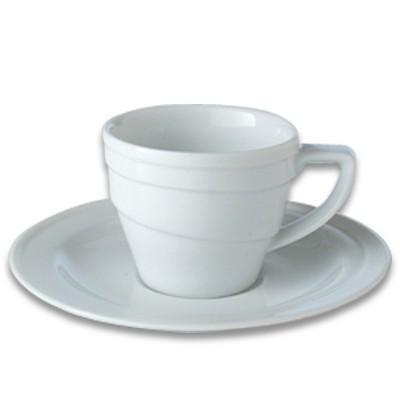 BergHOFF 4Pc Essentials Porcelain Cup 6 oz., and Saucer