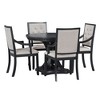 NicBex Round Dining Table Set for 4 Extendable Round Table with 4 Arm Chairs for Dining Room - 2 of 4