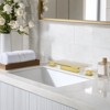 Cobbe Double Handle Waterfall Faucet 3-Hole 8-Inch Widespread Bathroom Sink Faucet Brushed Gold - 2 of 4