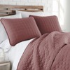 FIONECA Luxury Round Quilted Silky Soft Reversible Microfiber Quilt Set White - 2 of 4