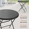 VINGLI 32" Round Folding Commercial Banquet Table, Portable Plastic Coffee Card Dining Table for Kitchen or Outdoor Party Wedding Event, 1 Pack, Black - 3 of 4