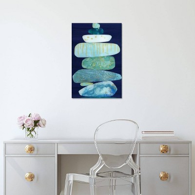 iCanvas Stone Blue by Jane Monteith Canvas Print Wall Art