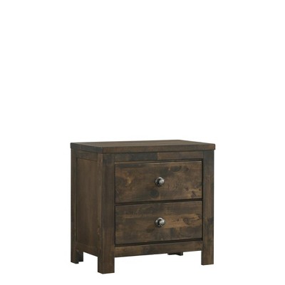 New Classic Furniture Blue Ridge Solid Wood Bedroom Nightstand in Rustic Gray