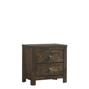 New Classic Furniture Blue Ridge Solid Wood Bedroom Nightstand in Rustic Gray - 1 of 4