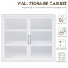 Double Glass Door Wall Cabinet With Detachable Shelves - 4 of 4