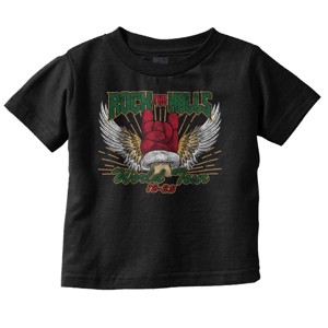 Christmas Rock The Halls World Tour Toddler Baby Graphic T Shirt Brisco Brands - 1 of 4