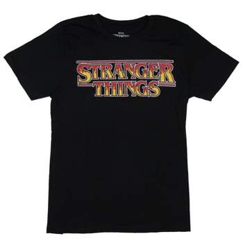 Stranger Things Men's TV Show Title Logo Graphic Crewneck Tee T-Shirt Adult