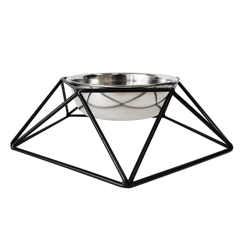 Country Living Elevated Dog Bowl - Modern Artisan Geometric Design, Single Pet Feeder, Stylish & Sturdy, Ideal for Medium to Large Dogs, 4 of 8