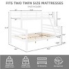 INFURNIC Beds Twin Over Full Bunk Bed with Thick Posts High Guardrails Sturdy and Durable Wooden Frame for Kids Teens, White, 79.53"*58.66"*61.81" - 4 of 4