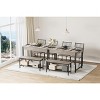 Dining Table Set for 4, Small Kitchen Table and 2 Chairs for 4 with Bench - 3 of 4