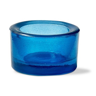 tag Chunky Tealight Holder Lt Blue