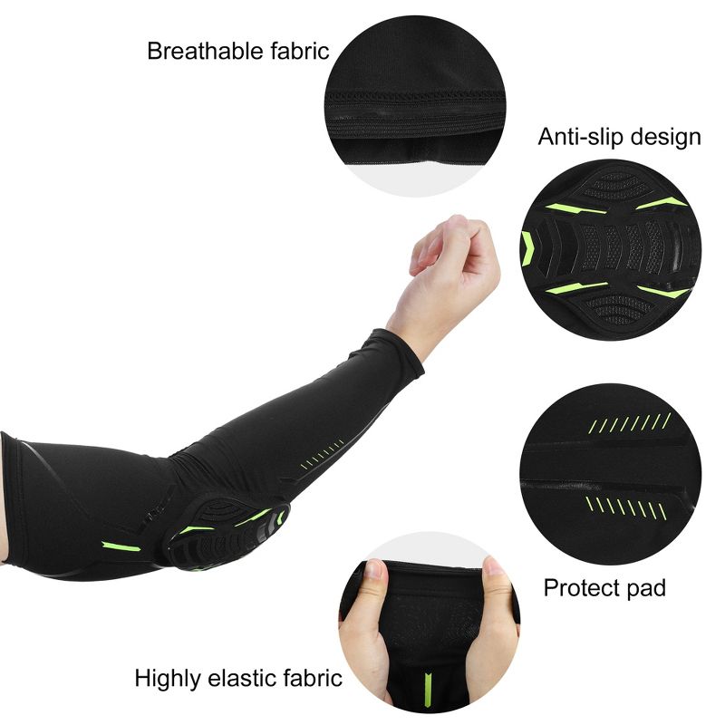 Unique Bargains Honeycomb Elbow Pads Elbow Protection Brace Tightening for Sports 2 Pcs, 3 of 7