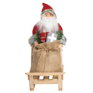 Transpac Fabric/Canvas 12 in. Multicolored Christmas Fair Isle and Santa Decor - 1 of 2