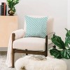 16"x16" Tanya Brown Alice Check Square Throw Pillow Cream - Deny Designs: Indoor Polyester, Removable Cover - 2 of 4