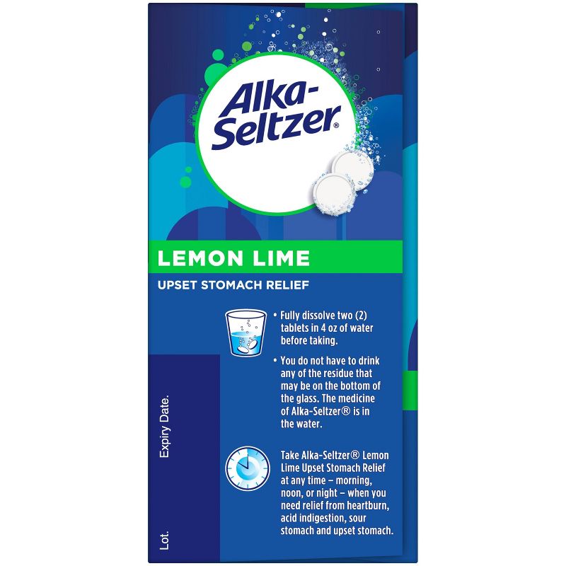 Alka-Seltzer Antacid Lemon Lime Tablets - 36ct, 2 of 12
