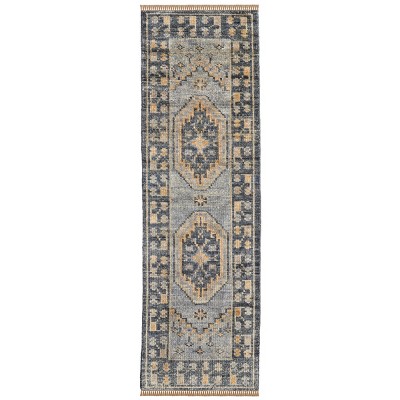 Fillmore Transitional Medallion Blue/Gray Area Rug