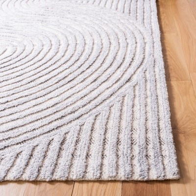 Southampton Gray Geometric Handmade Wool Area Rug 2' x 3'