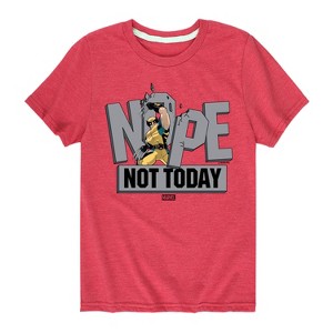 Boys' - Marvel - Wolverine Nope Not Today Short Sleeve Graphic T-Shirt - 1 of 4