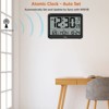 Aoibox Atomic Digital Wall Clock with Auto-Set Time, Large Display, Temperature, Date, Weekday, Silent Operation, 4 Time Zones, DST - 2 of 4
