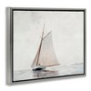 Stupell Industries Sailboat Foggy Weather Clouds Ocean Waves Crashing Black Floater Framed Canvas Wall Art - 3 of 4