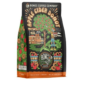 Bones Coffee Company Apple Cider Donut, Apple Cider and Donut Flavor 12 oz (Ground) - 1 of 3