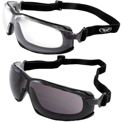 2 Pairs Of Global Vision Eyewear Sunn Up Safety Motorcycle Glasses With ...