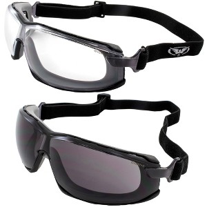 2 Pairs of Global Vision Eyewear Sunn Up Safety Motorcycle Glasses - 1 of 4